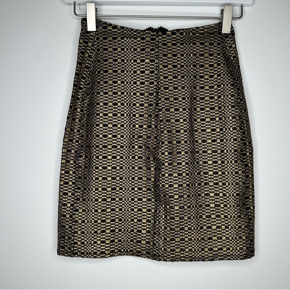 NWT LISA MARIE FERNANDEZ Metallic Seersucker Miniskirt Designers Size 1 US 4 - Picture 6 of 8